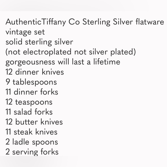 Tiffany Co Solid Sterling Silverware - Picture 3 of 14